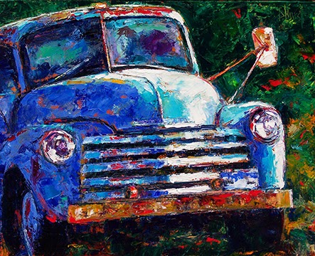 Contemporary Artists of Texas: Old Truck Painting,Vintage Truck Art